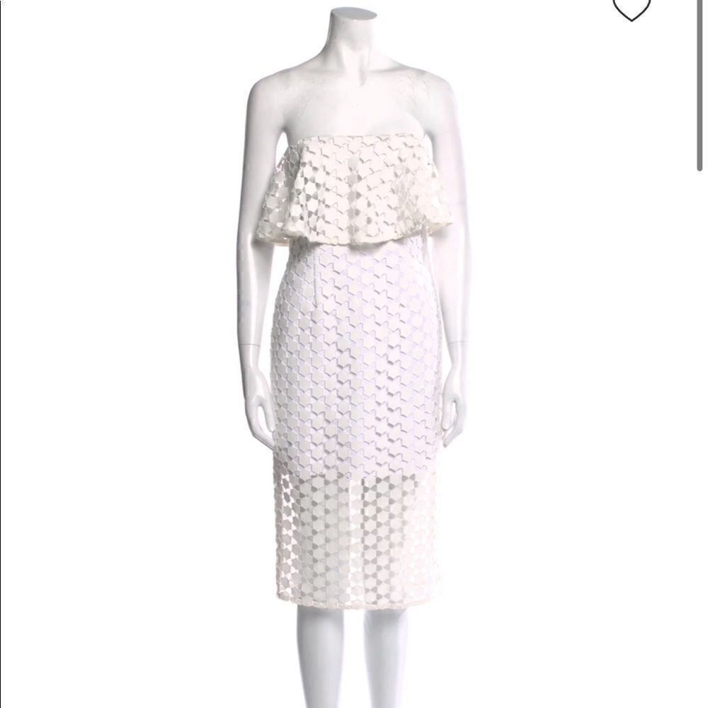 Nicolas Geo Lace Flare Top Dress